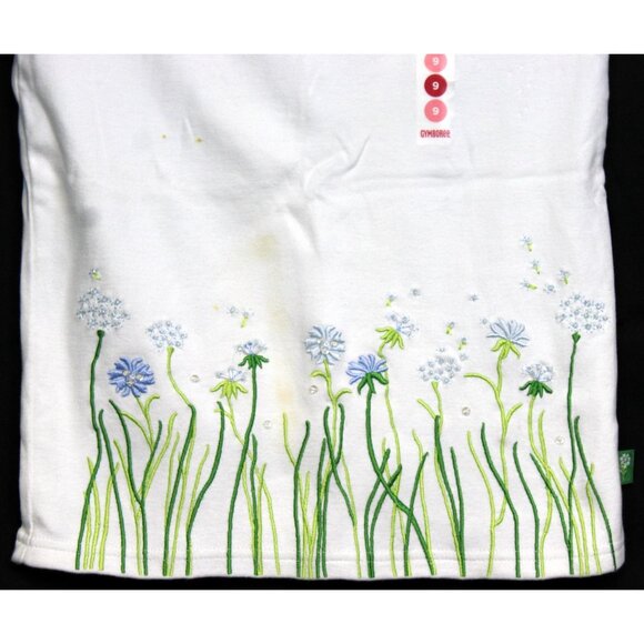 NWT 2004 Gymboree Dandelion Wishes Shirt Flower Hem Early Spring Bow sz 9 - Picture 3 of 7